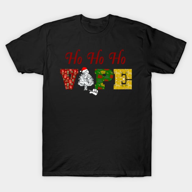 Ho HO Ho VAPE  Vapers Christmas T-Shirt by IconicTee